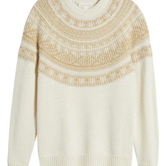 Treasure & Bond Fair Isle Sweater in Ivory/Tan Fair Isle - Picture 5 of 7
